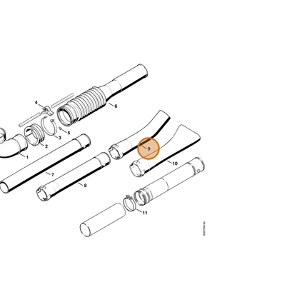 STIHL part 4203-708-6300 — IPL diagram snippet (6x zoom, amber highlight)