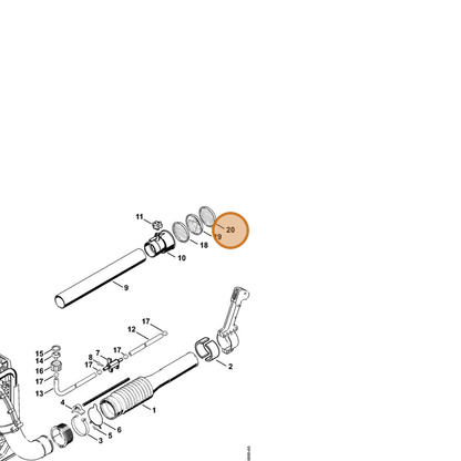 STIHL part 4203-708-6800 — IPL diagram snippet (6x zoom, amber highlight)
