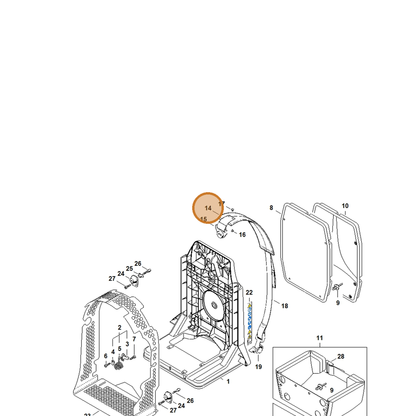 STIHL part 4203-710-9000 — IPL diagram snippet (6x zoom, amber highlight)