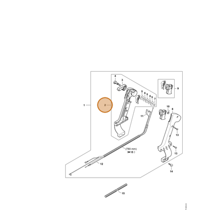 STIHL part 4203-790-1105 — IPL diagram snippet (6x zoom, amber highlight)