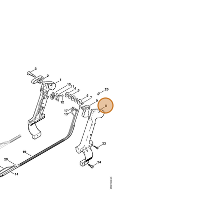 STIHL part 4203-791-0804 — IPL diagram snippet (6x zoom, amber highlight)