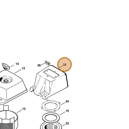 STIHL part 4205-140-1000 — IPL diagram snippet (6x zoom, amber highlight)