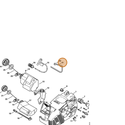 STIHL part 4205-141-8601 — IPL diagram snippet (6x zoom, amber highlight)