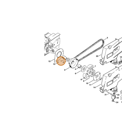 STIHL part 4205-162-8200 — IPL diagram snippet (6x zoom, amber highlight)