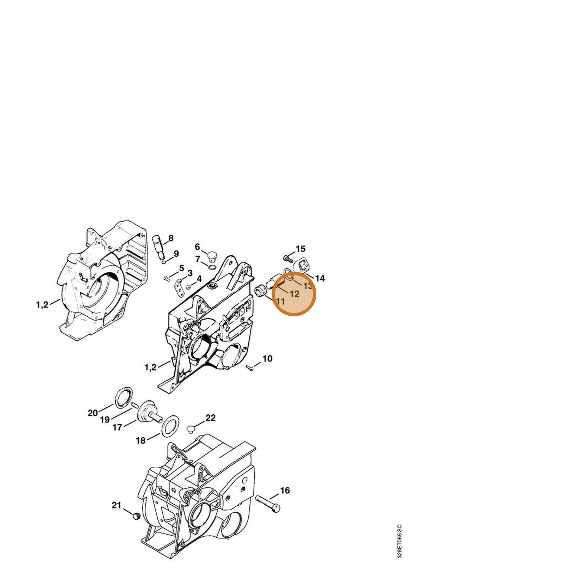 STIHL part 4205-647-7000 — IPL diagram snippet (6x zoom, amber highlight)