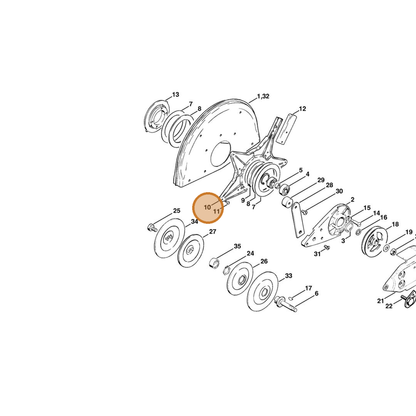 STIHL part 4205-706-2900 — IPL diagram snippet (6x zoom, amber highlight)