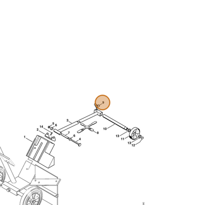 STIHL part 4205-710-9300 — IPL diagram snippet (6x zoom, amber highlight)