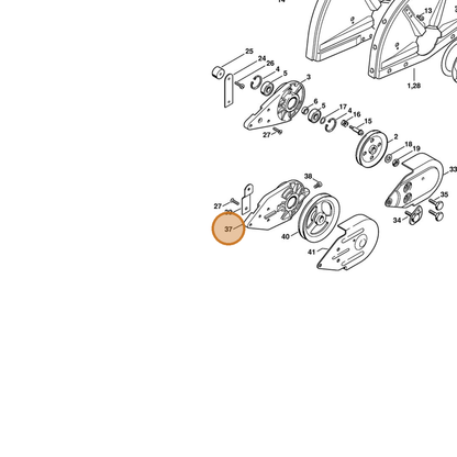 STIHL part 4205-791-3903 — IPL diagram snippet (6x zoom, amber highlight)