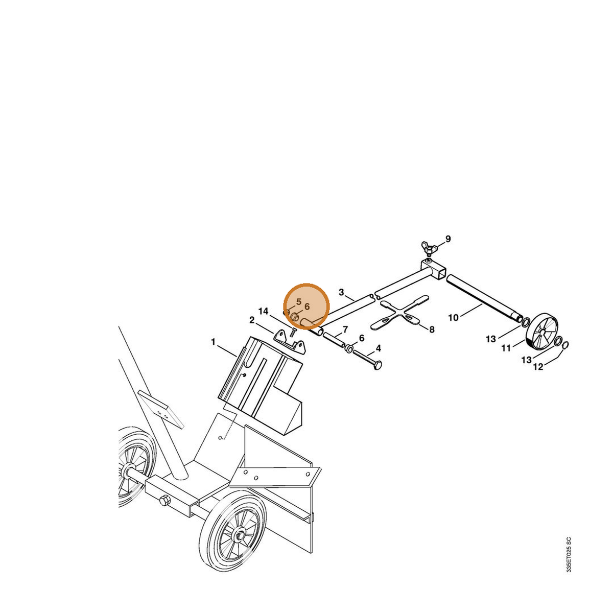 STIHL part 4205-791-7200 — IPL diagram snippet (6x zoom, amber highlight)