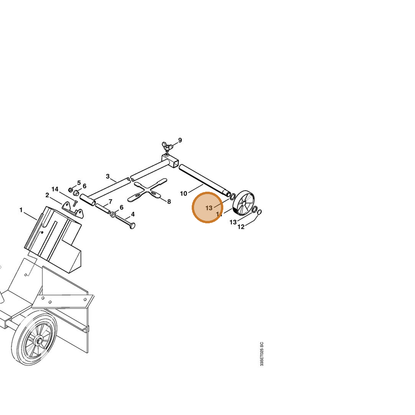 STIHL part 4205-791-8400 — IPL diagram snippet (6x zoom, amber highlight)