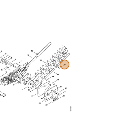 STIHL part 4206-713-6501 — IPL diagram snippet (6x zoom, amber highlight)