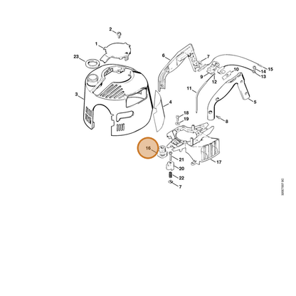 STIHL part 4210-792-9300 — IPL diagram snippet (6x zoom, amber highlight)