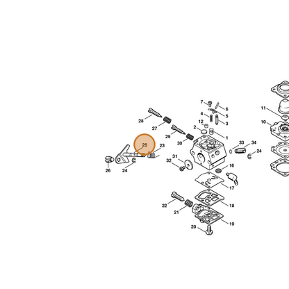 STIHL part 4211-120-7100 — IPL diagram snippet (6x zoom, amber highlight)