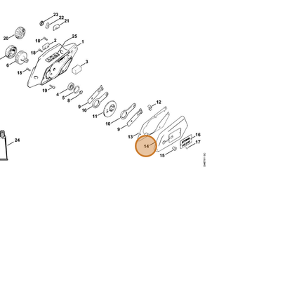 STIHL part 4213-640-5800 — IPL diagram snippet (6x zoom, amber highlight)