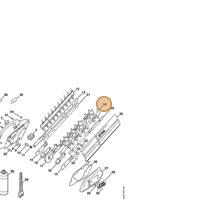 STIHL part 4213-710-6050 — IPL diagram snippet (6x zoom, amber highlight)