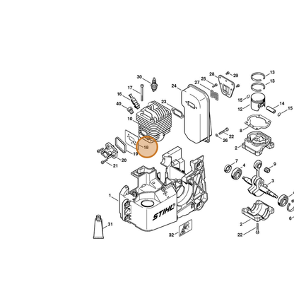 STIHL part 4221-129-0902 — IPL diagram snippet (6x zoom, amber highlight)