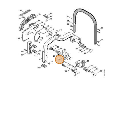STIHL part 4221-791-1905 — IPL diagram snippet (6x zoom, amber highlight)