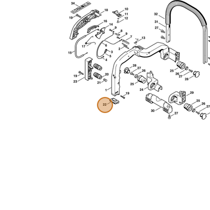 STIHL part 4221-792-9300 — IPL diagram snippet (6x zoom, amber highlight)