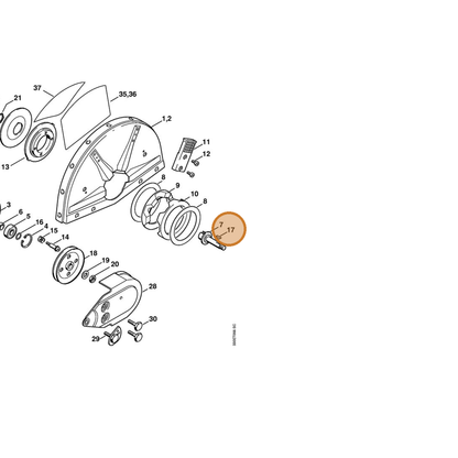 STIHL part 4223-036-8600 — IPL diagram snippet (6x zoom, amber highlight)