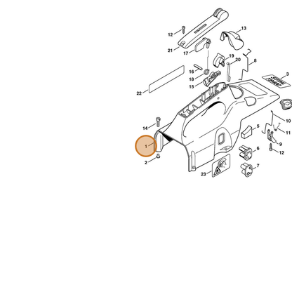 STIHL part 4223-080-1604 — IPL diagram snippet (6x zoom, amber highlight)