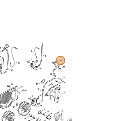 STIHL part 4223-084-1600 — IPL diagram snippet (6x zoom, amber highlight)