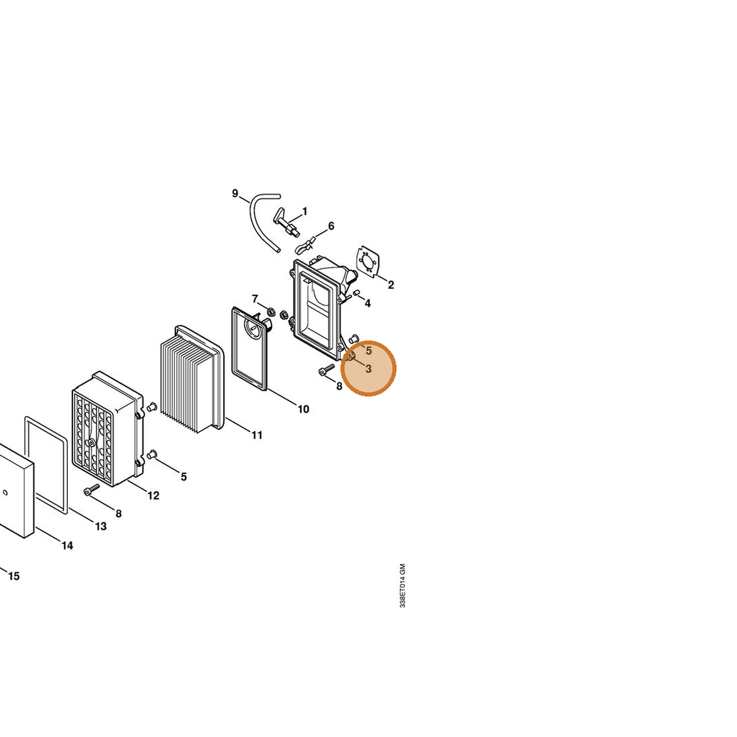 STIHL part 4223-120-3402 — IPL diagram snippet (6x zoom, amber highlight)
