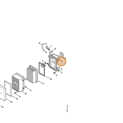 STIHL part 4223-124-4000 — IPL diagram snippet (6x zoom, amber highlight)