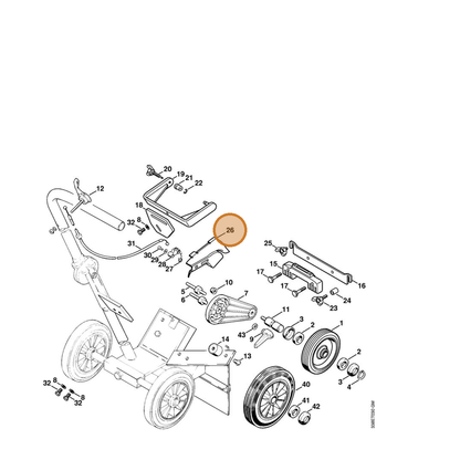 STIHL part 4223-182-4000 — IPL diagram snippet (6x zoom, amber highlight)