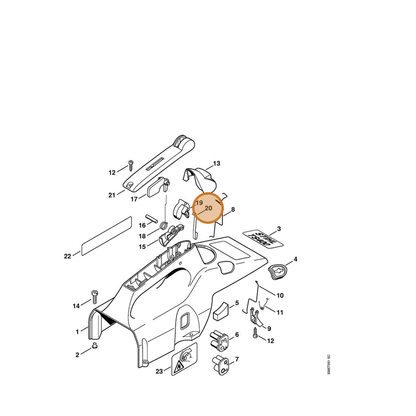 STIHL part 4223-182-4700 — IPL diagram snippet (6x zoom, amber highlight)