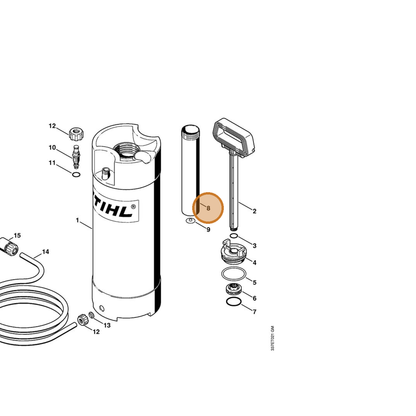 STIHL part 4223-670-6600 — IPL diagram snippet (6x zoom, amber highlight)