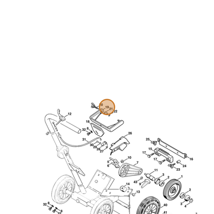 STIHL part 4223-710-6605 — IPL diagram snippet (6x zoom, amber highlight)