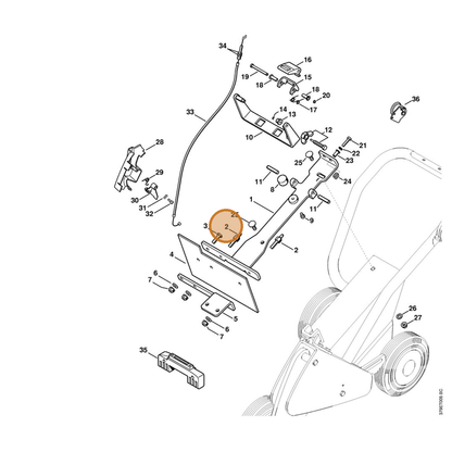 STIHL part 4223-731-8600 — IPL diagram snippet (6x zoom, amber highlight)