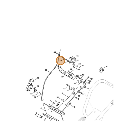 STIHL part 4223-791-7000 — IPL diagram snippet (6x zoom, amber highlight)