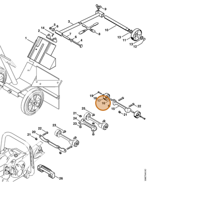 STIHL part 4223-791-7200 — IPL diagram snippet (6x zoom, amber highlight)