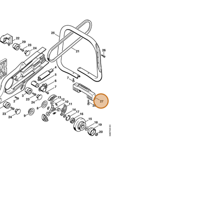 STIHL part 4223-791-7600 — IPL diagram snippet (6x zoom, amber highlight)