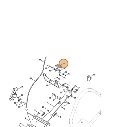 STIHL part 4223-793-1100 — IPL diagram snippet (6x zoom, amber highlight)