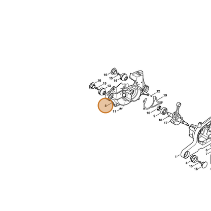 STIHL part 4224-020-2605 — IPL diagram snippet (6x zoom, amber highlight)