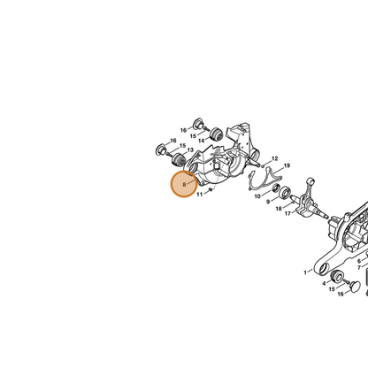 STIHL part 4224-020-2606 — IPL diagram snippet (6x zoom, amber highlight)
