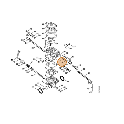 STIHL part 4224-122-6700 — IPL diagram snippet (6x zoom, amber highlight)