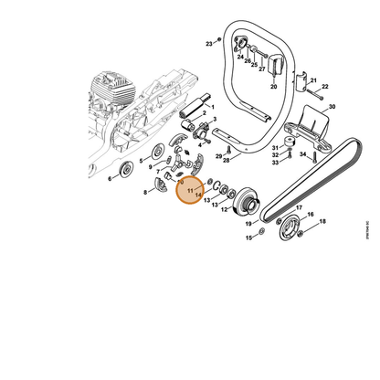 STIHL part 4224-162-2600 — IPL diagram snippet (6x zoom, amber highlight)