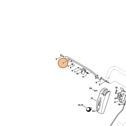 STIHL part 4224-180-1801 — IPL diagram snippet (6x zoom, amber highlight)