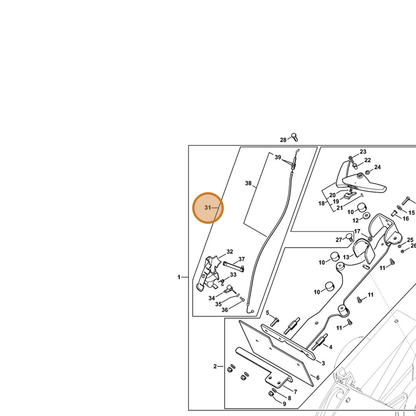 STIHL part 4224-180-1802 — IPL diagram snippet (6x zoom, amber highlight)