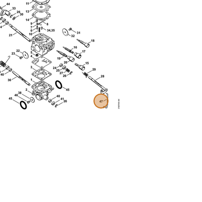 STIHL part 4224-182-1500 — IPL diagram snippet (6x zoom, amber highlight)