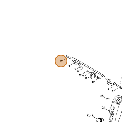 STIHL part 4224-182-8901 — IPL diagram snippet (6x zoom, amber highlight)