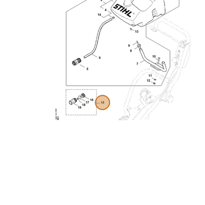 STIHL part 4224-670-1702 — IPL diagram snippet (6x zoom, amber highlight)