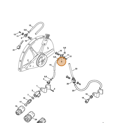 STIHL part 4224-677-8201 — IPL diagram snippet (6x zoom, amber highlight)