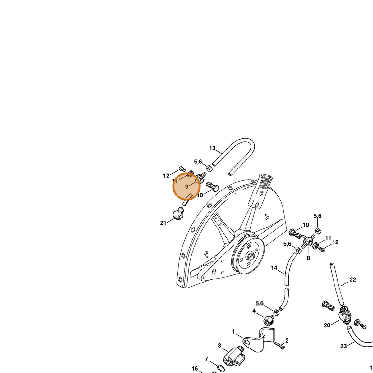 STIHL part 4224-677-8202 — IPL diagram snippet (6x zoom, amber highlight)