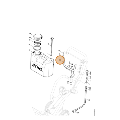 STIHL part 4224-700-7400 — IPL diagram snippet (6x zoom, amber highlight)