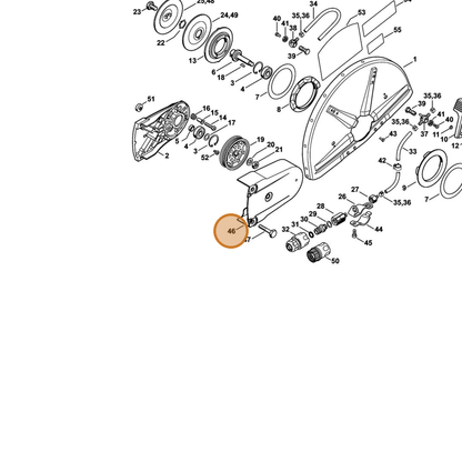 STIHL part 4224-700-8100 — IPL diagram snippet (6x zoom, amber highlight)