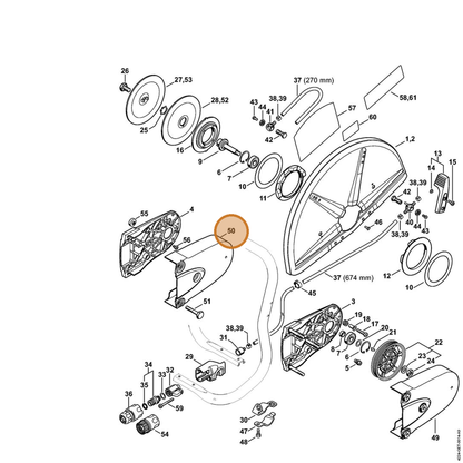 STIHL part 4224-700-8101 — IPL diagram snippet (6x zoom, amber highlight)